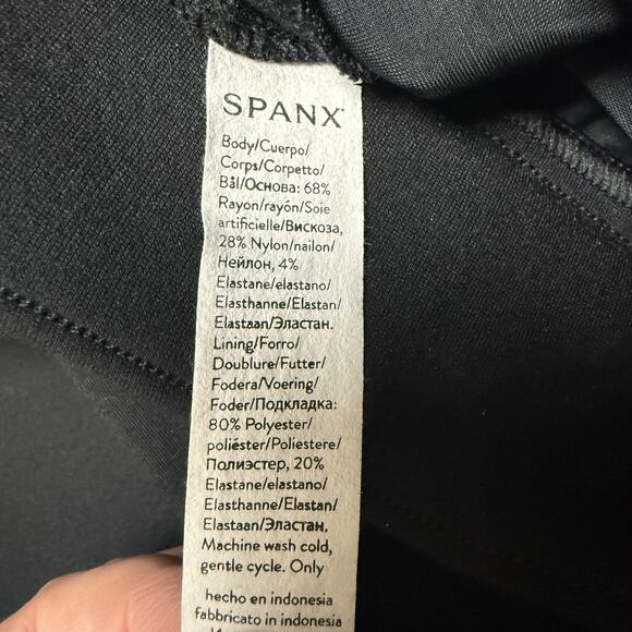 SPANX Pants Womens XS Black Pull On Ponte Slim Straight High Rise Office Work - Picture 5 of 10